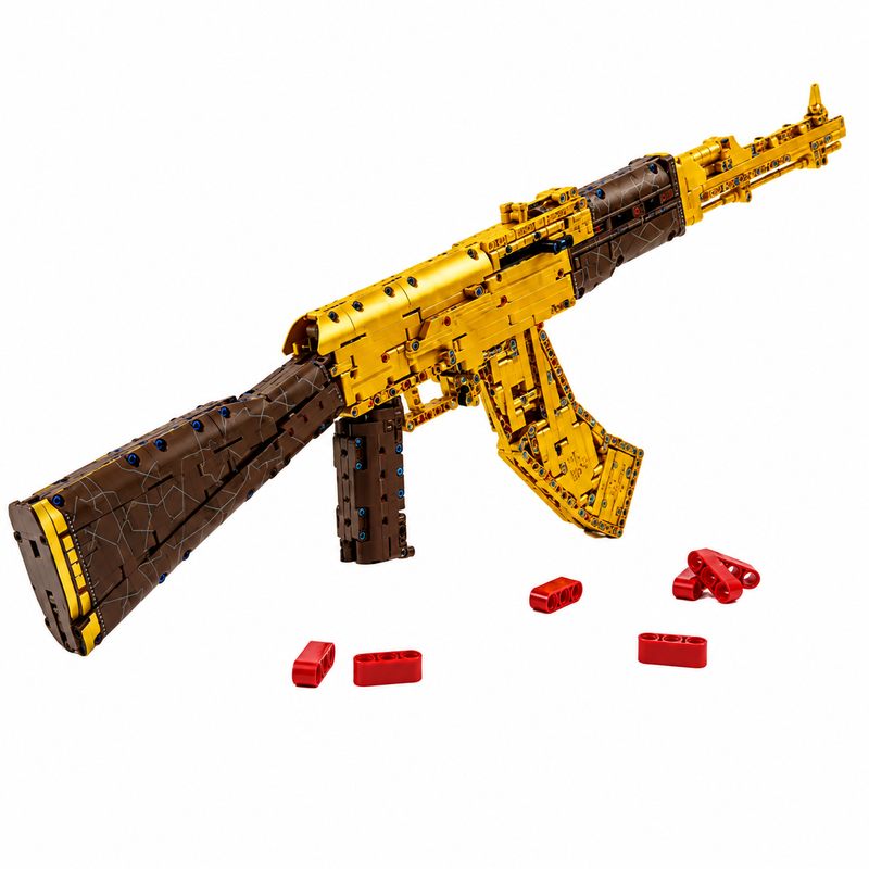 Klocki konstrukcyjne Karabin AK-47 Gold 1548 elementów