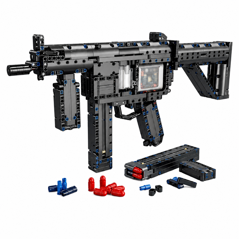 Klocki konstrukcyjne Pistolet Maszynowy MP5 Czarny – 958 elementów