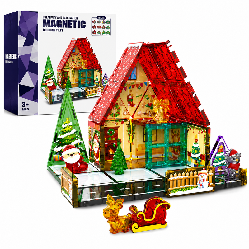 MAGNETIC BUILDING TILES – ŚWIĄTECZNY ZESTAW KONSTRUKCYJNY
