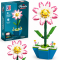 Klocki Flowers – margerytka w doniczce 161 el. z podświetleniem