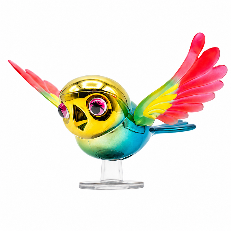 Motorcycle Car Mirror Ornament Colorful 3D Bird