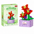 Klocki kwiaty w doniczce California Poppy 244 el prezent dekoracja 6+