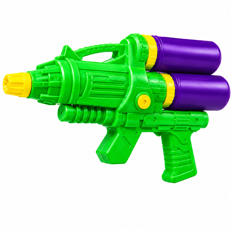 PISTOLET NA WODĘ NA PLAŻĘ DO BASENU 20 CM PODWÓJNY ZBIORNIK NA WODĘ