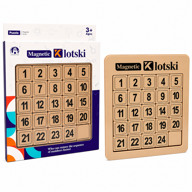 Magnetic Logic Puzzle Klotski Game 5x5 Numbers Travel Number