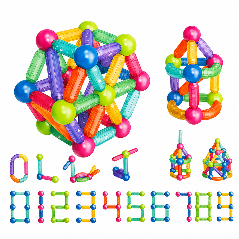 Patyczki Magnetyczne i Kulki Zestaw Konstrukcyjny 3D 36el Edu Prezent 3+