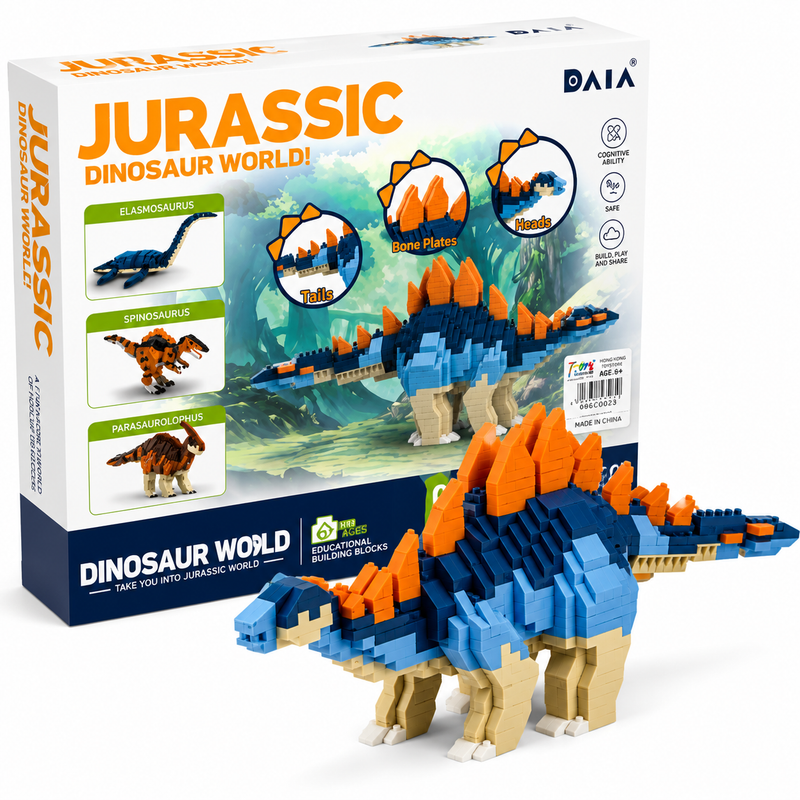 Klocki Jurassic Stegozaur 666 el. Dinozaur 3D (model 66291)