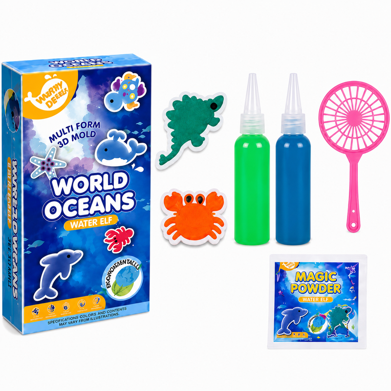 Magiczne Żelowe Figurki 3D OCEAN – Kreatywny Zestaw DIY dla Dzieci
