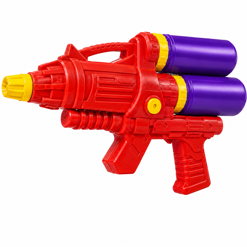 PISTOLET NA WODĘ NA PLAŻĘ DO BASENU 20 CM PODWÓJNY ZBIORNIK NA WODĘ