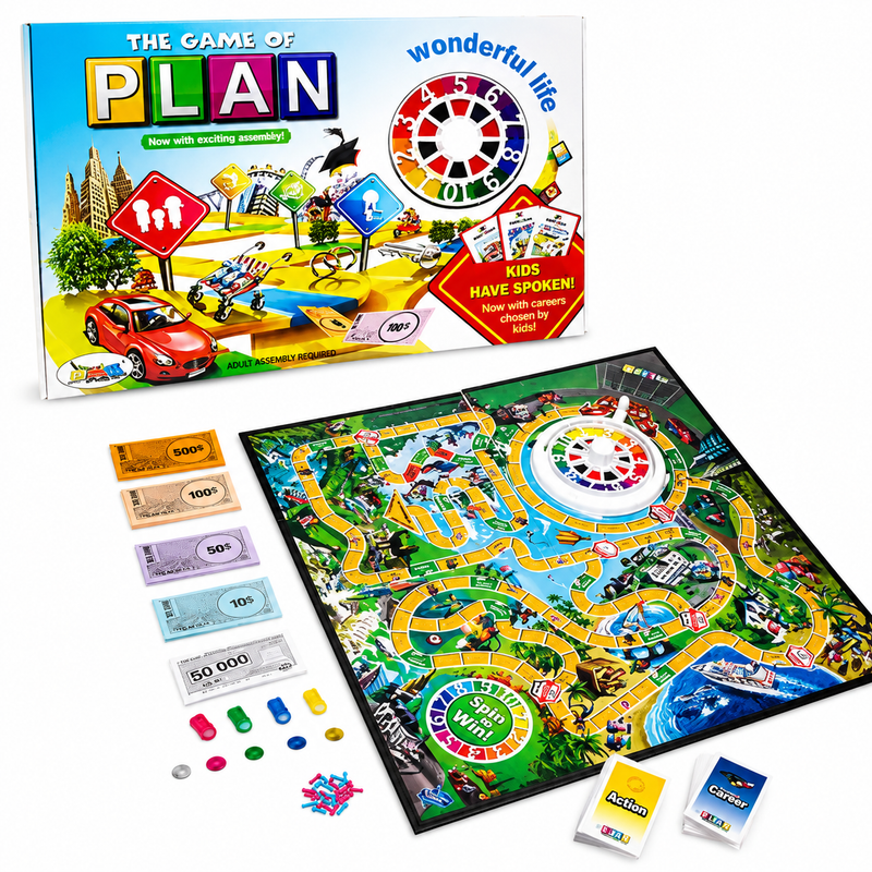 Gra planszowa The Game of Plan rodzinna gra życia 2-4 graczy