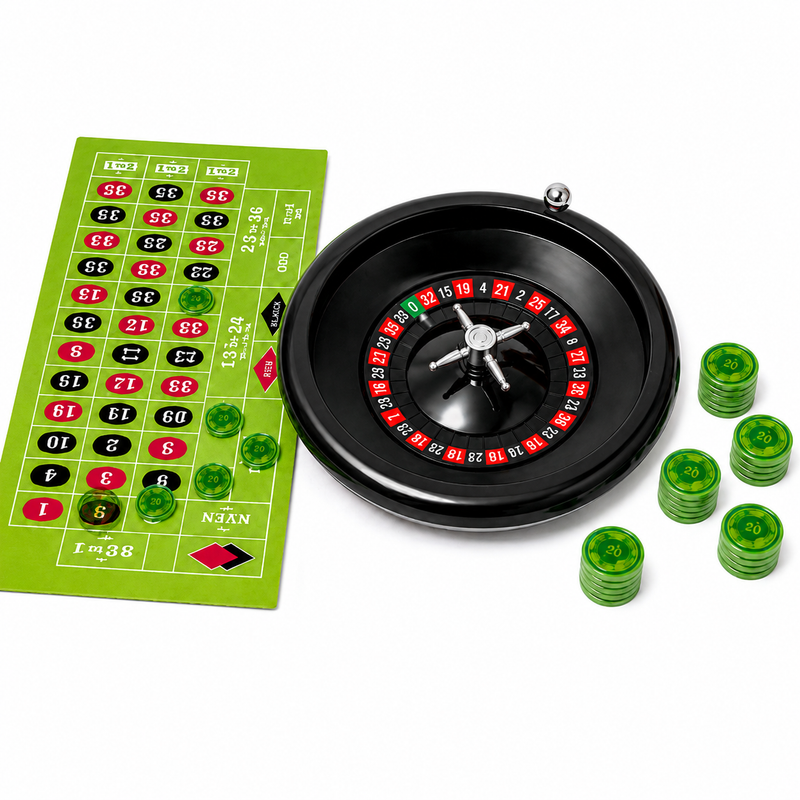 MINI ROULETTE GAME PARTY CASINO GAMBLING SOCIAL FAMILY WITH CHIPS