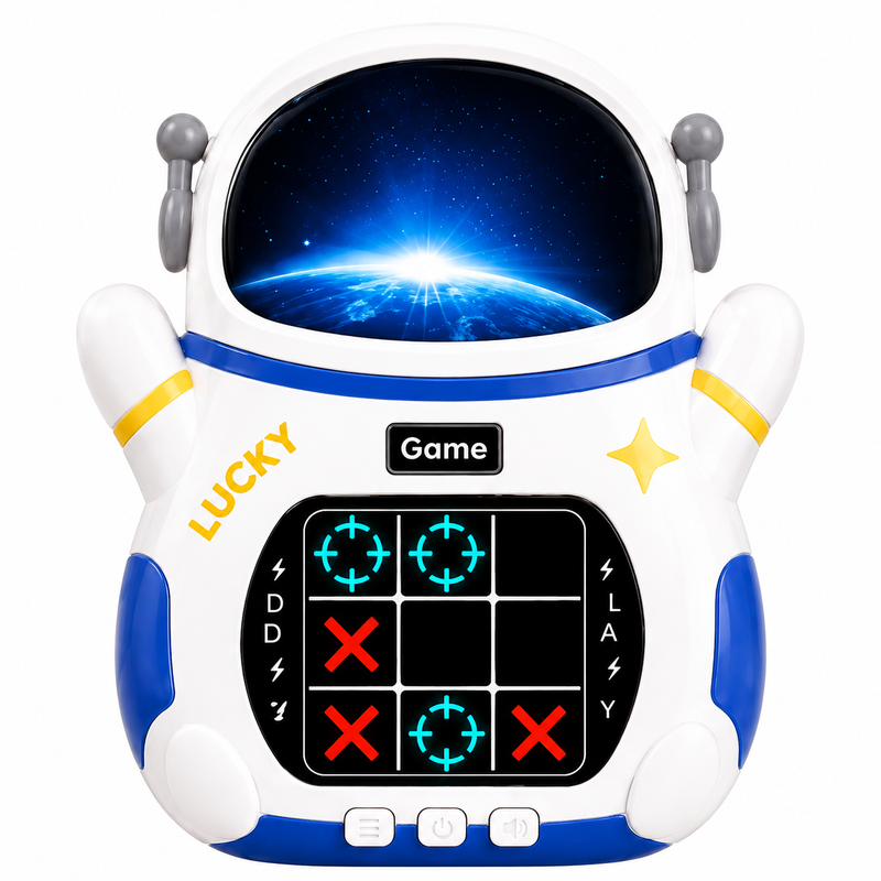 Gra elektroniczna Kółko i Krzyżyk dla 1-2 graczy tic tac toe LCD KOSMONAUTA