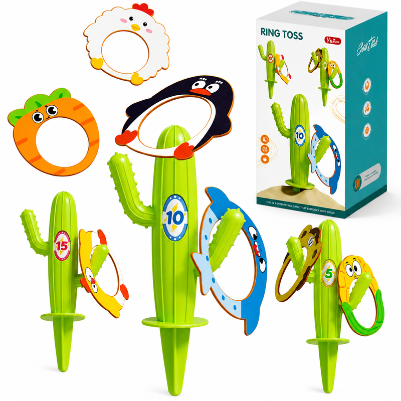 Ring Toss Cactus game - throwing hoops 66448, points 5 10 15
