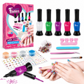 Zestaw do manicure dla dzieci Nail Art Fashion lakiery brokat naklejki
