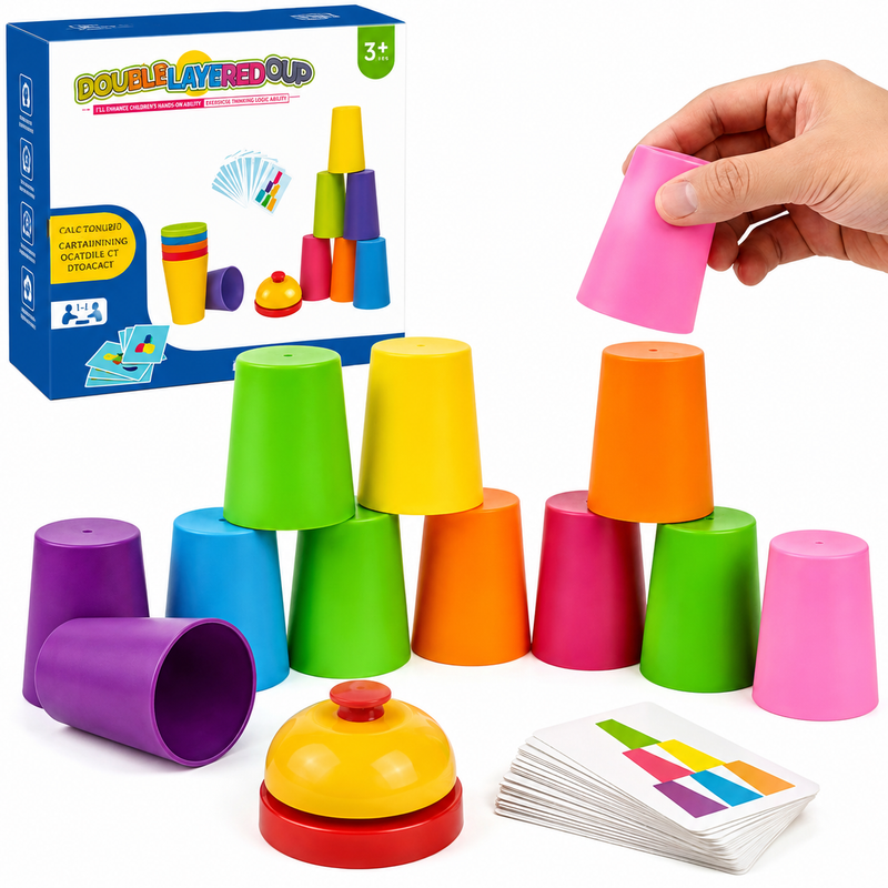 ARCADE GAME QUICK CUPS 12 PCS CARDS BELL CUP STACKING FAMILY