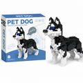 Klocki Konstrukcyjne Pies HUSKY Figurka 3D Zestaw 950 elementów