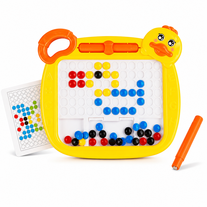 TABLICA MAGNETYCZNA KACZUSZKA DLA DZIECI Z KARTAMI WZORÓW EDUKACYJNA DIY 3+