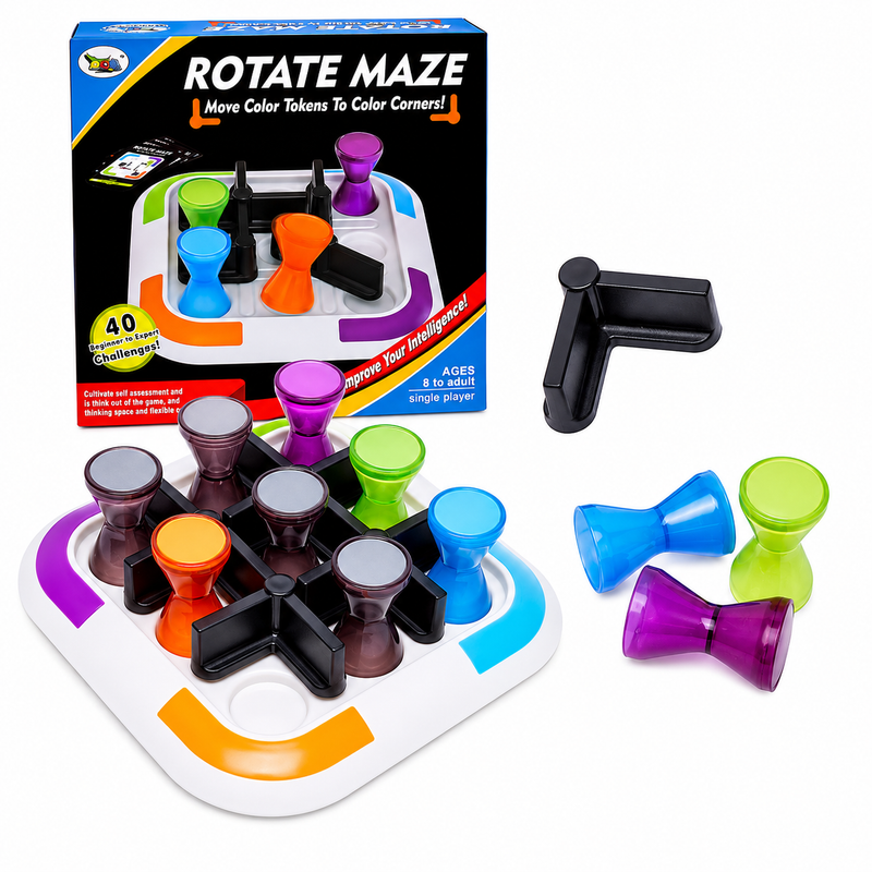 Gra Logiczna Rotate Maze – Przesuwany Labirynt 40 Wyzwań 8+