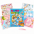 KSIĄŻECZKA Z NAKLEJKAMI 3D STICKER BOOK DLA DZIECI 4 SCENY 8 ARKUSZY
