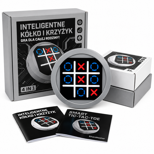 Elektroniczne Kółko i Krzyżyk Tic Tac Toe 4w1 Gra Logiczna USB