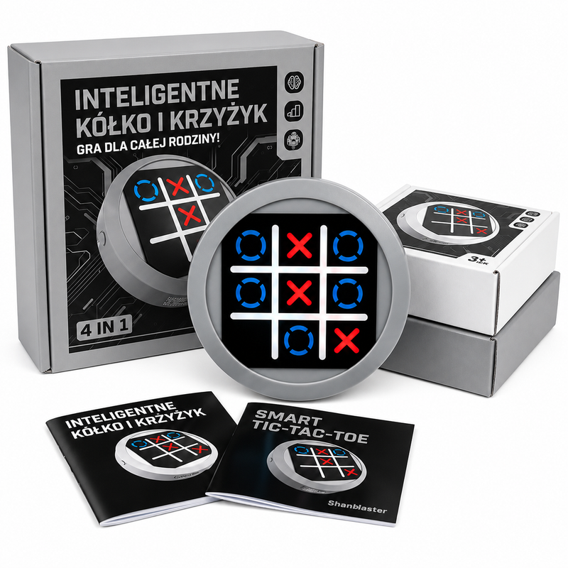 Elektroniczne Kółko i Krzyżyk Tic Tac Toe 4w1 Gra Logiczna USB