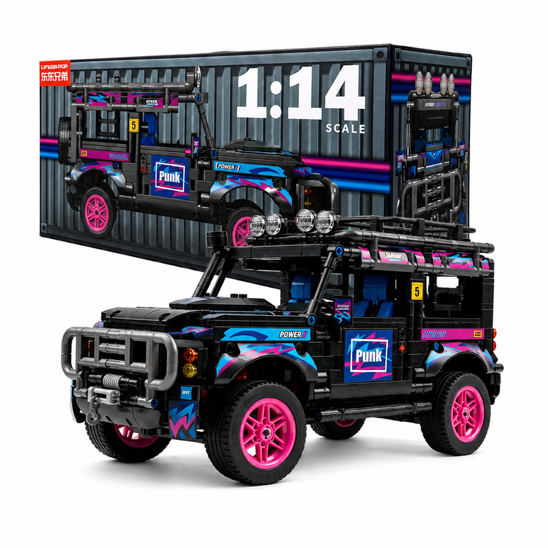 Klocki konstrukcyjne Samochód Terenowy 4x4 Cyberpunk 1:14 Pull-Back – 768 elementów