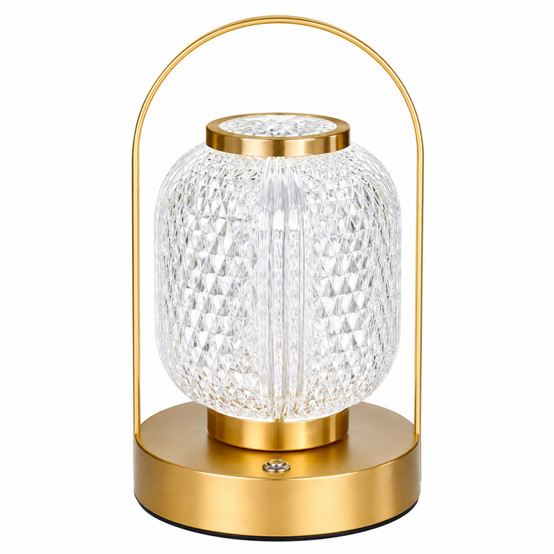 Lampka kryształowa LED 3 barwy dotykowa USB 1800mAh lampion