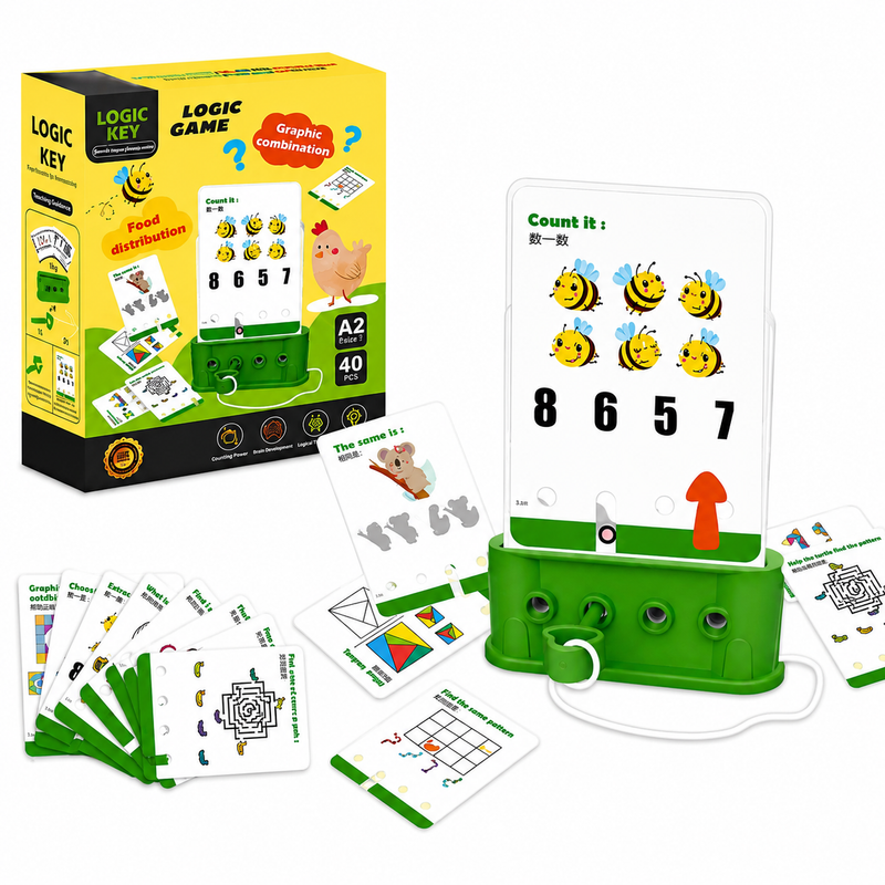 GRA EDUKACYJNA LOGIC GAME – KARTY EDUKACYJNE DLA DZIECI 40 EL.