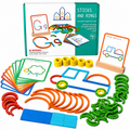 Układanka Montessori patyczki i kółka – STICKS AND RINGS 3+