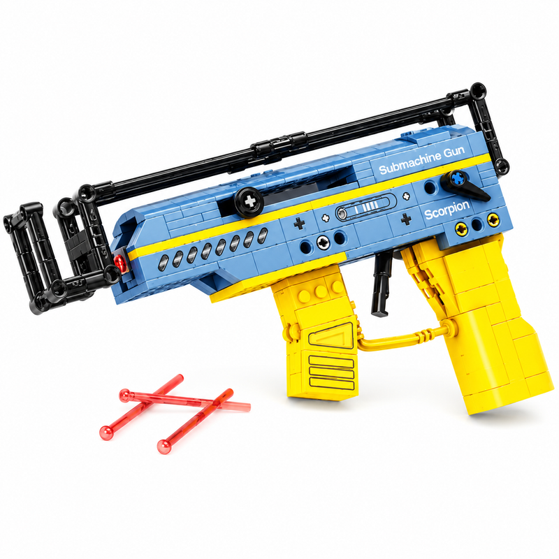 Klocki konstrukcyjne SCORPION 3w1 Niebiesko-Żółte – 258 elementów