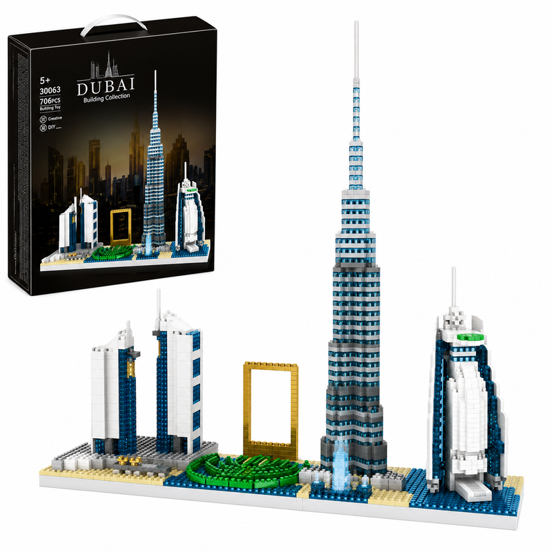 Klocki Konstrukcyjne Architektura Burdż Chalifa Dubaj – Wieża 3000+ el.