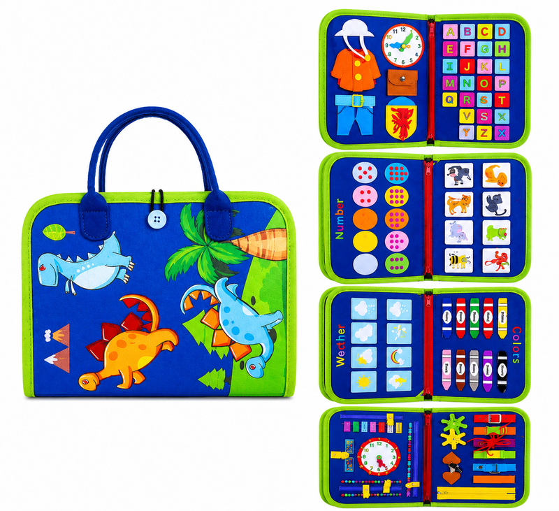 KSIĄŻECZKA SENSORYCZNA MONTESSORI XXL QUIET BOOK EDUKACYJNA DLA DZIECI