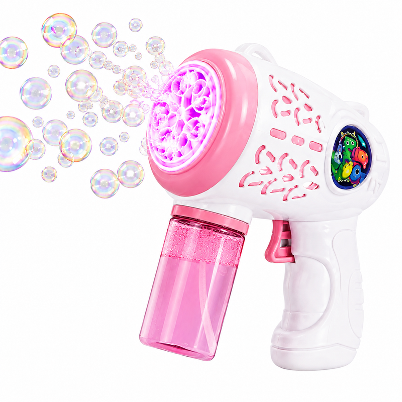 Pistolet na Bańki Mydlane LED Bubble Gun Automat Dla Dzieci