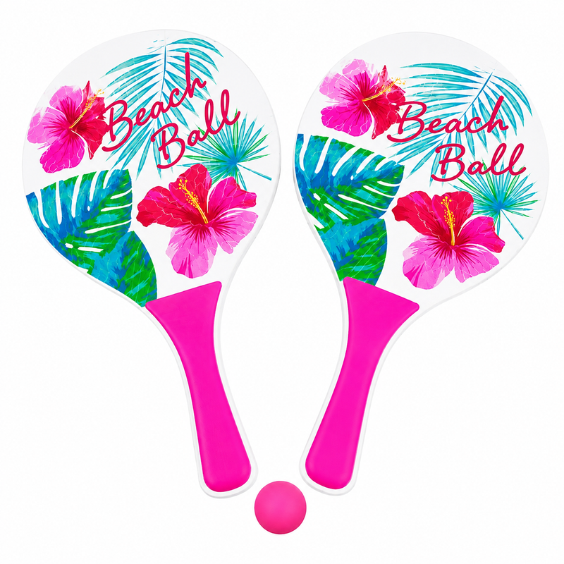 Zestaw do gry BEACH BALL 2 paletki + piłeczka zabawa na plażę i do ogrodu