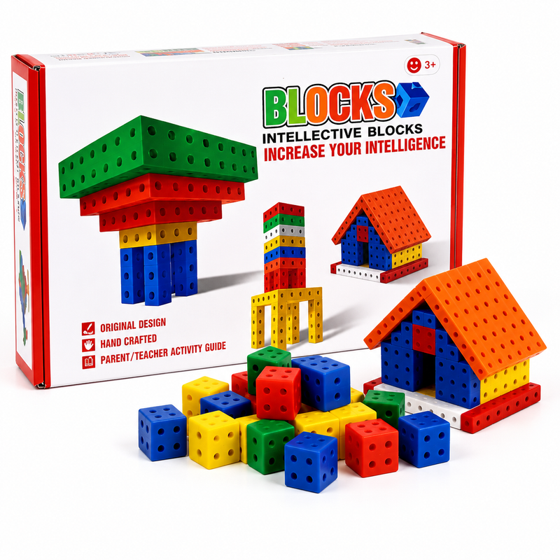 Klocki Konstrukcyjne Edukacyjne 98 el. – Kreatywny Zestaw 3+ (Intellective)