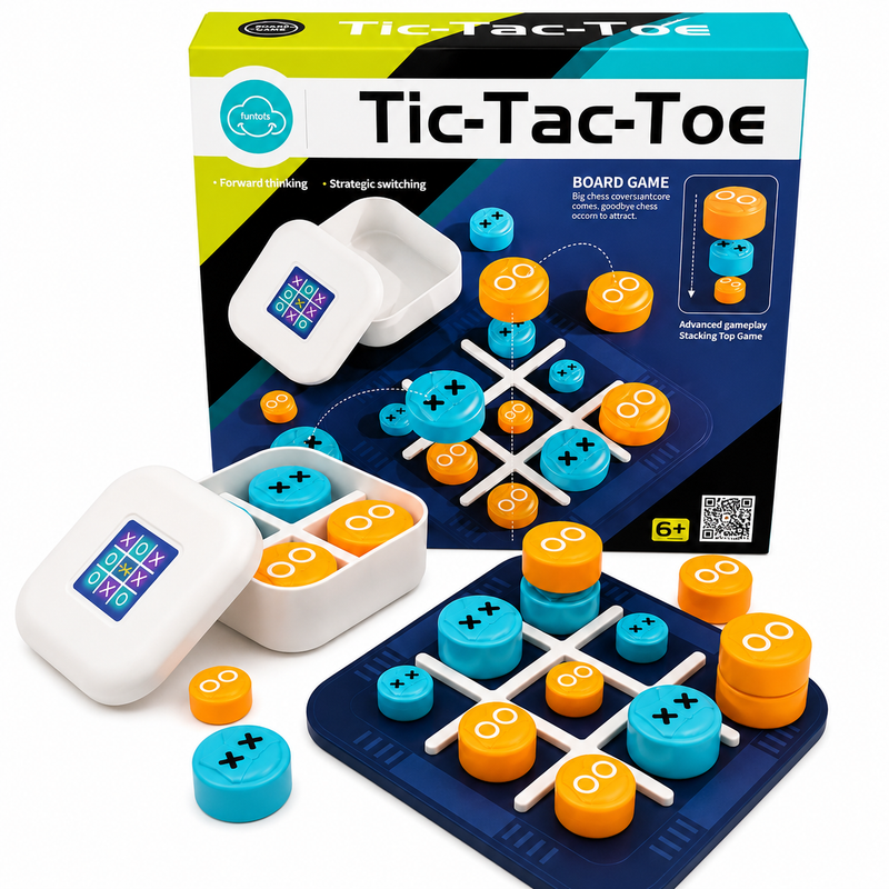 Gra logiczna Kółko i Krzyżyk 3D Tic Tac Toe dla dzieci 6+