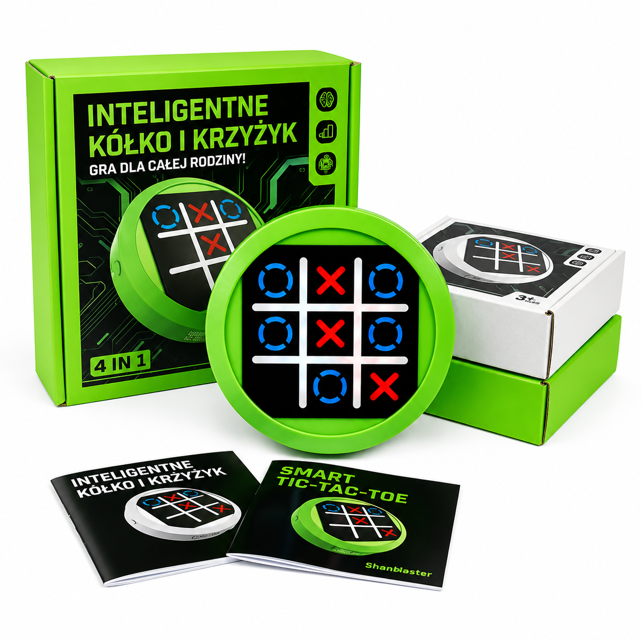 Elektroniczne Kółko i Krzyżyk Tic Tac Toe 4w1 Gra Logiczna USB