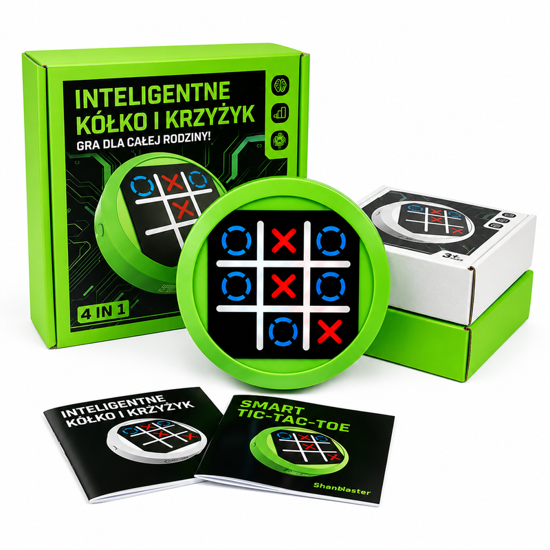 Elektroniczne Kółko i Krzyżyk Tic Tac Toe 4w1 Gra Logiczna USB