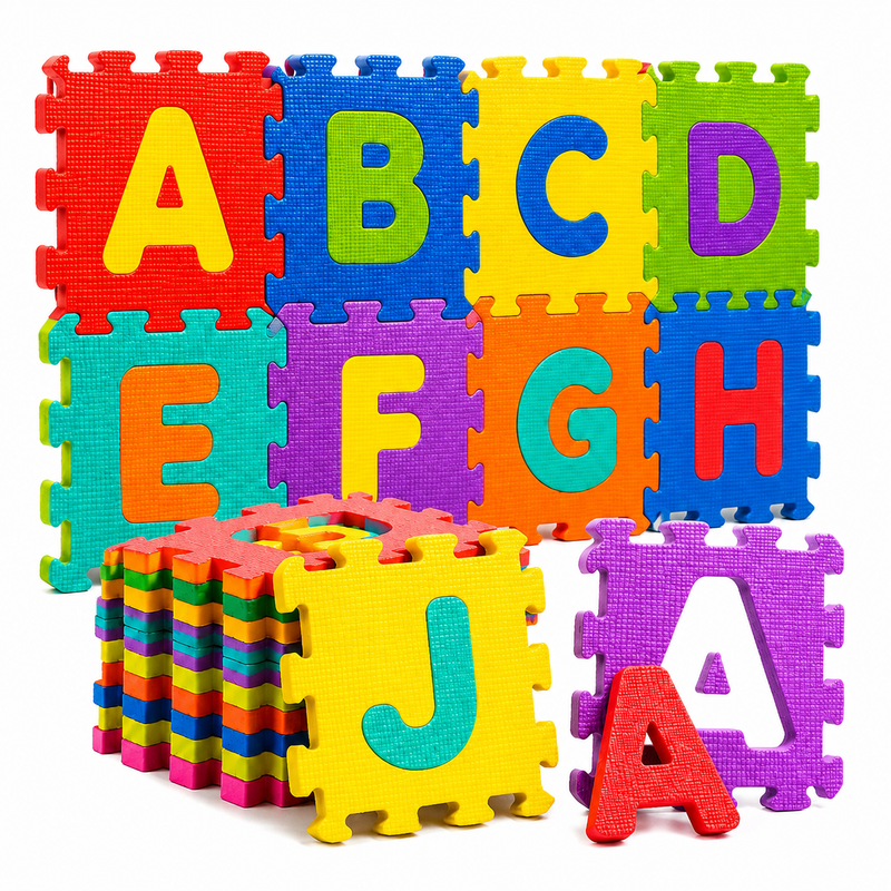 Mata Edukacyjna Puzzle Piankowe Alfabet Dla Dzieci 30x30 cm z Literami