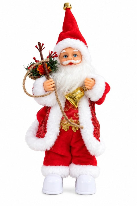 Tańczący Mikołaj 30 cm Jingle Bells LED – ruchoma głowa i ręce