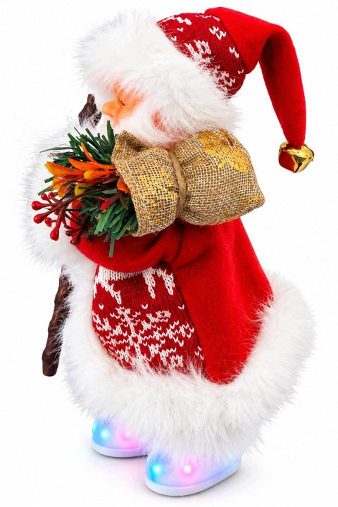 Tańczący Mikołaj 30 cm Jingle Bells z podświetleniem LED