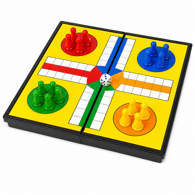旅行磁性游戏-飞行棋（LUDO），17x17厘米——高品质制造
