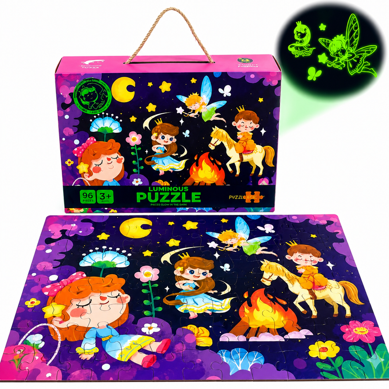 Puzzle świecące w ciemności 96 el. Księżniczka Luminous Puzzle 3+