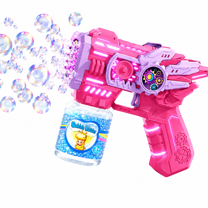 Pistolet na Bańki Mydlane LED Gun Cyberpunk Dla Dzieci
