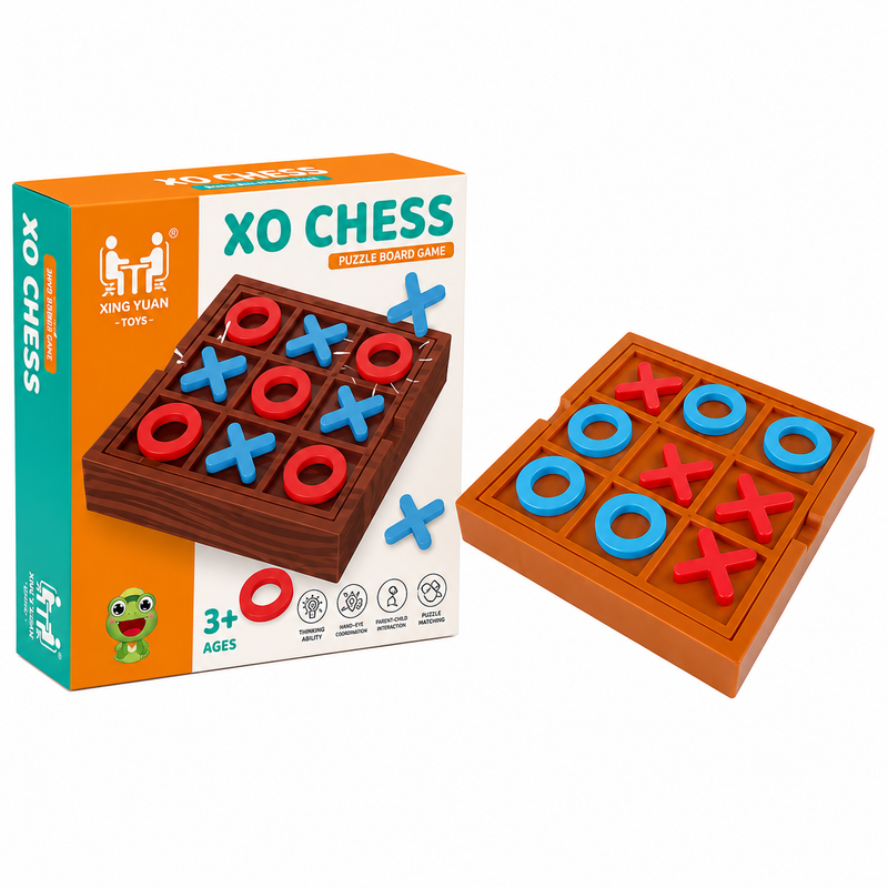 Gra Planszowa Rodzinna Kółko i Krzyżyk XO Tic Tac Toe Logiczna 3+
