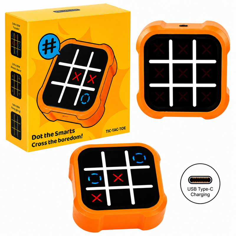 Elektroniczne Kółko i Krzyżyk Tic Tac Toe 4w1 Gra Logiczna USB