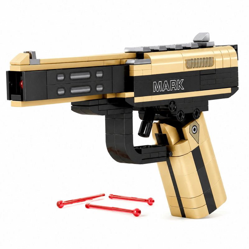 Klocki konstrukcyjne Pistolet MARK IV 3w1 Piaskowy – 223 elementy