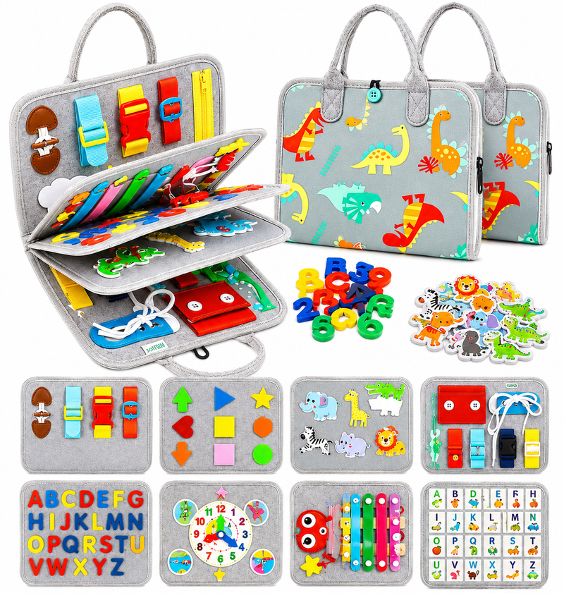 KSIĄŻECZKA SENSORYCZNA MONTESSORI XXL QUIET BOOK EDUKACYJNA DLA DZIECI