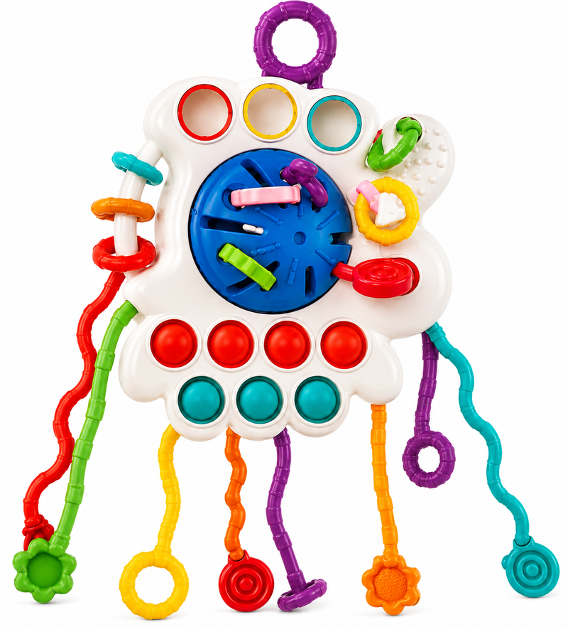 Zabawka Sensoryczna 4w1 dla Niemowląt Montessori Pop It Silikonowa