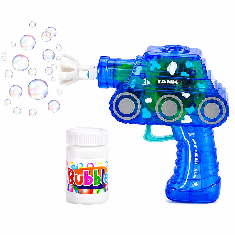 PISTOLET DO BANIEK BAŃKI MYDLANE TANK CZOŁG LED BUBBLE GUN