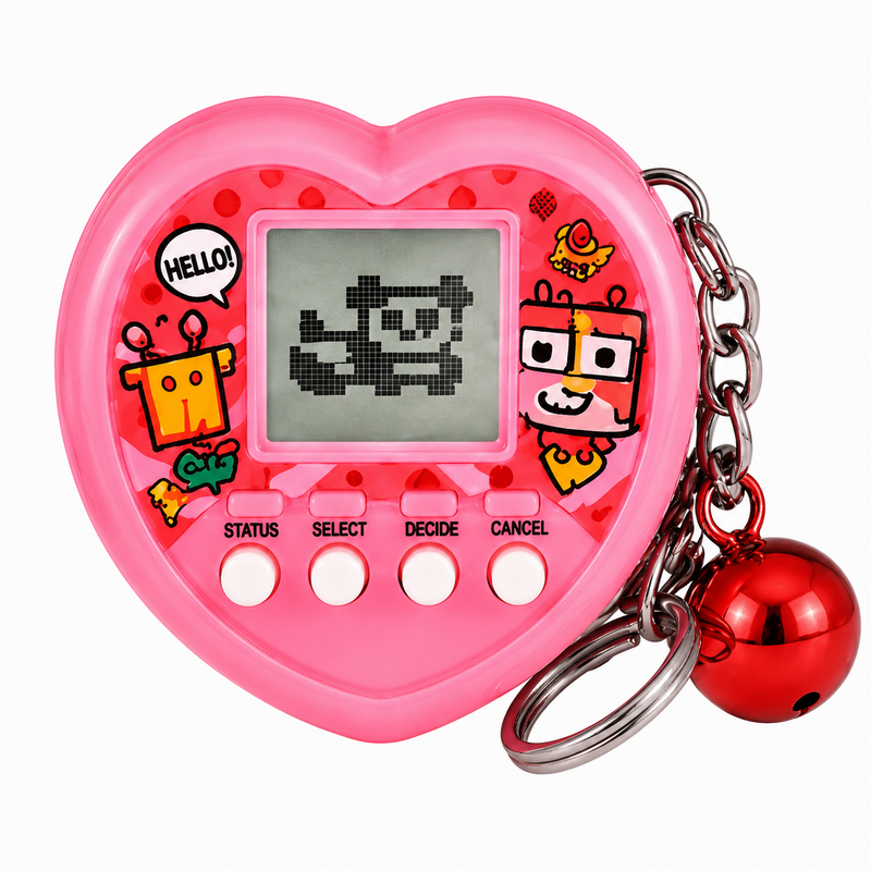 PET EGG 168w1 Tamagotchi Serce LCD Brelok Gra Elektroniczna Prezent